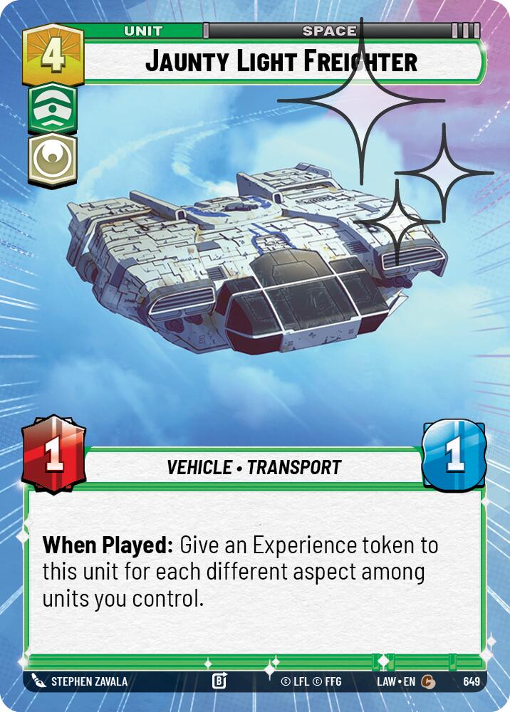 Jaunty Light Frieghter (649) (Hyperspace Foil) (649) [A Lawless Time] - The Mythic Store | 24h Order Processing