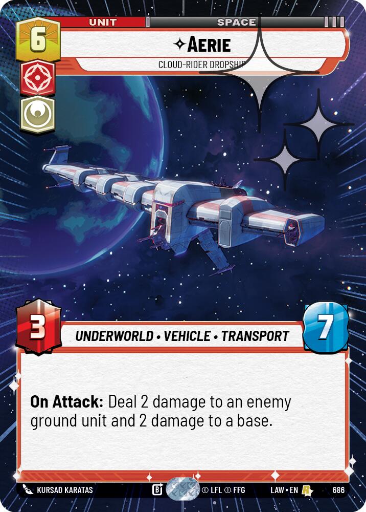 Aerie - Cloud-Rider Dropship (686) (Hyperspace Foil) (686) [A Lawless Time] - The Mythic Store | 24h Order Processing
