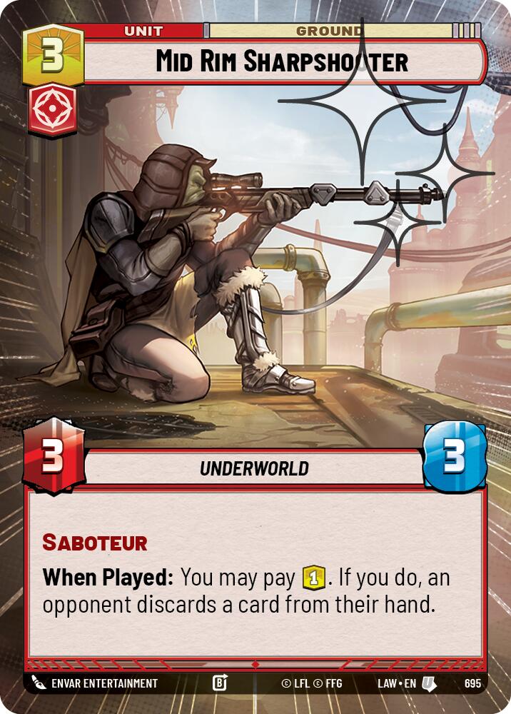 Mid Rim Sharpshooter (695) (Hyperspace Foil) (695) [A Lawless Time] - The Mythic Store | 24h Order Processing