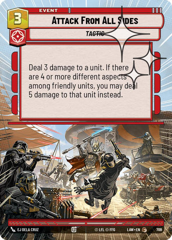 Attack From All Sides (709) (Hyperspace Foil) (709) [A Lawless Time] - The Mythic Store | 24h Order Processing
