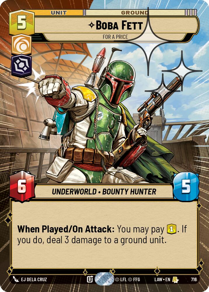 Boba Fett - For a Price (716) (Hyperspace Foil) (716) [A Lawless Time] - The Mythic Store | 24h Order Processing