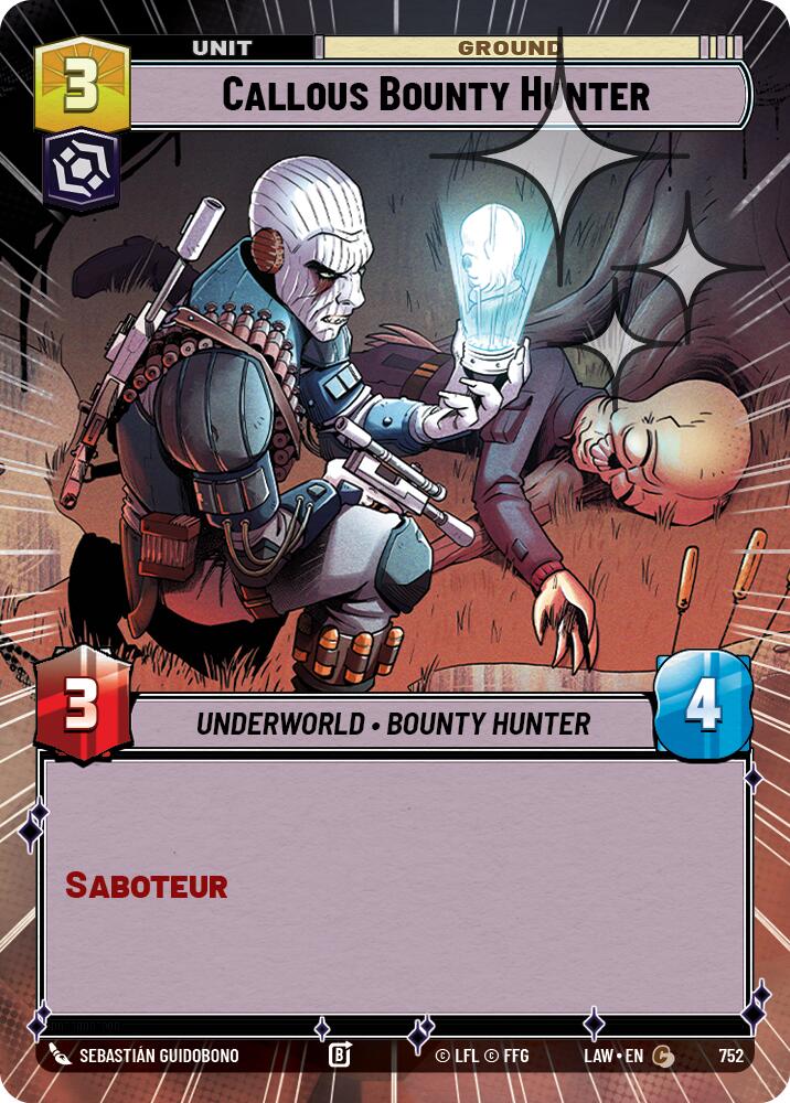 Callous Bounty Hunter (752) (Hyperspace Foil) (752) [A Lawless Time] - The Mythic Store | 24h Order Processing