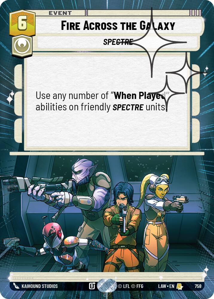 Fire Across the Galaxy (758) (Hyperspace Foil) (758) [A Lawless Time] - The Mythic Store | 24h Order Processing