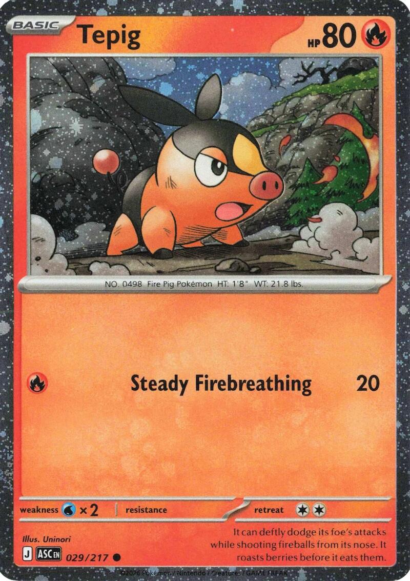Tepig (029/217) (Cosmos Holo) [Miscellaneous Cards] - The Mythic Store | 24h Order Processing