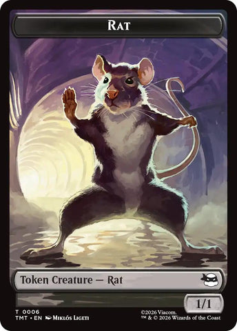 Rat // Copy Double-Sided Token [Teenage Mutant Ninja Turtles Tokens] - The Mythic Store | 24h Order Processing