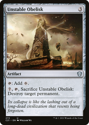Unstable Obelisk [Commander 2021] - The Mythic Store | 24h Order Processing