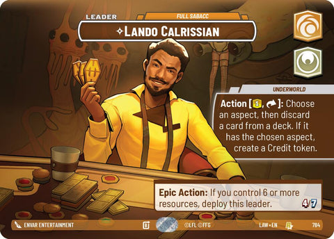 Lando Calrissian - Full Sabacc (Showcase) (784) (784) [A Lawless Time] - The Mythic Store | 24h Order Processing
