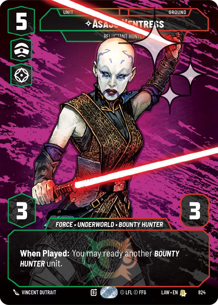 Asajj Ventress - Reluctant Hunter (Prestige Foil) (824) (824) [A Lawless Time] - The Mythic Store | 24h Order Processing