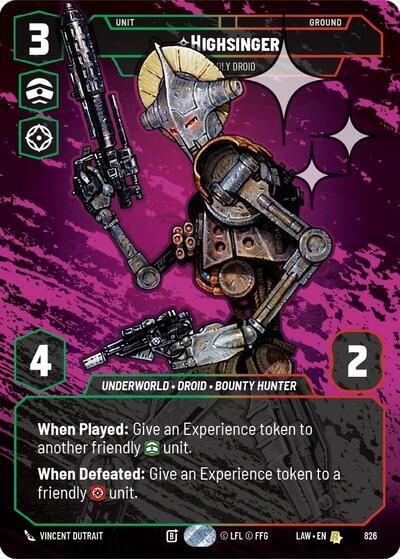 Highsinger - Deadly Droid (Prestige Foil) (826) (826) [A Lawless Time] - The Mythic Store | 24h Order Processing