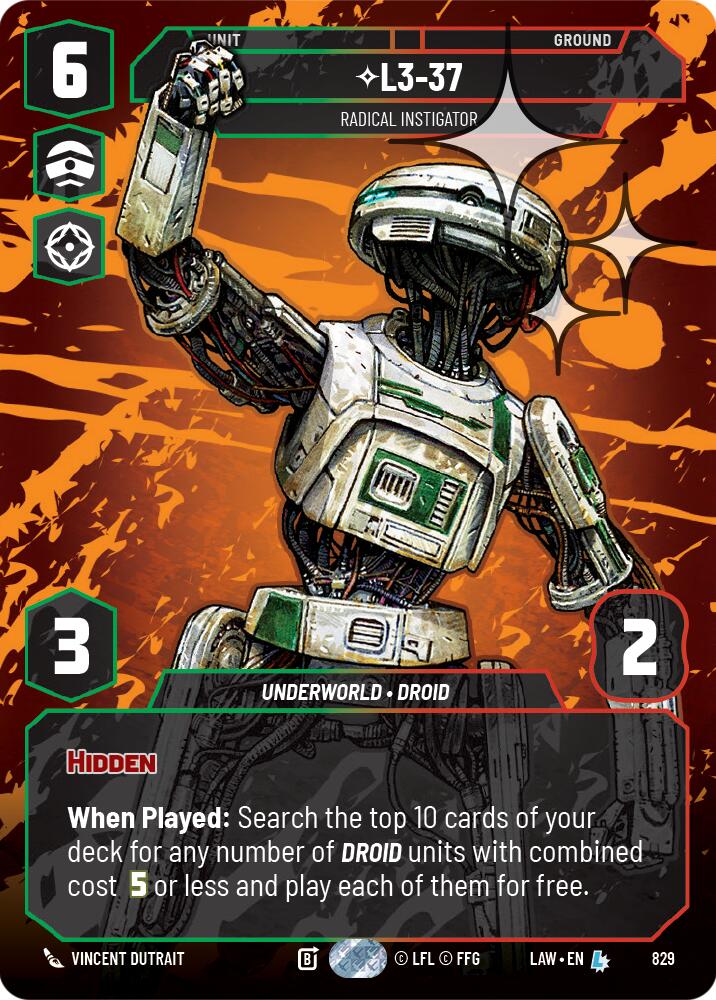 L3-37 - Radical Instigator (Prestige Foil) (829) (829) [A Lawless Time] - The Mythic Store | 24h Order Processing