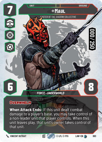 Maul - Master of the Shadow Collective (Serialized) (893) (893) [A Lawless Time] - The Mythic Store | 24h Order Processing