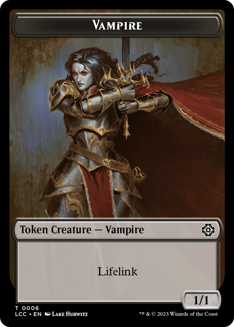 Vampire (0006) // Vampire Demon Double-Sided Token [The Lost Caverns of Ixalan Commander Tokens] - The Mythic Store | 24h Order Processing