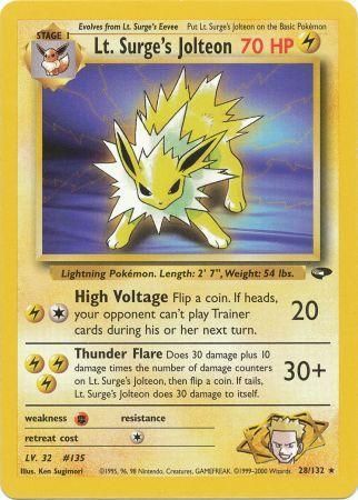 Lt. Surge's Jolteon (28/132) [Gym Challenge Unlimited] - The Mythic Store | 24h Order Processing