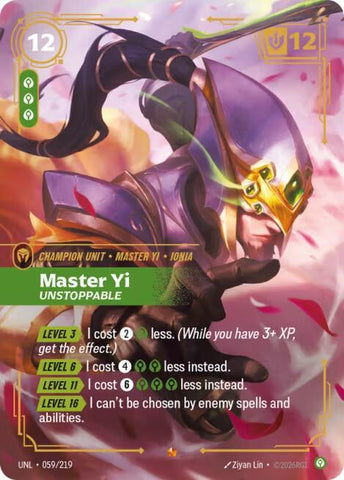 Master Yi - Unstoppable (059/219) [Unleashed] - The Mythic Store | 24h Order Processing