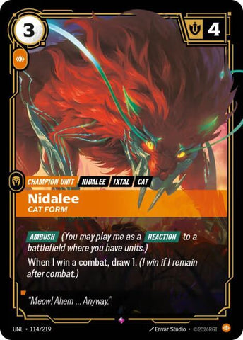 Nidalee - Cat Form (114/219) [Unleashed] - The Mythic Store | 24h Order Processing