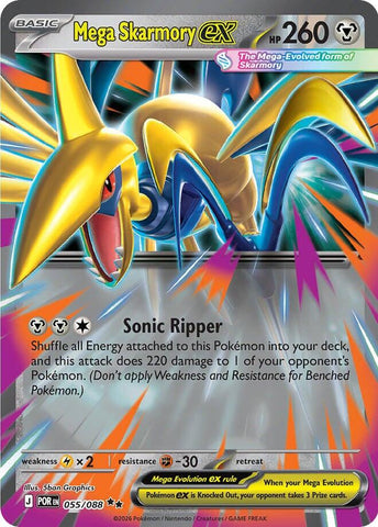 Mega Skarmory ex (055/088) [Mega Evolution: Perfect Order] - The Mythic Store | 24h Order Processing