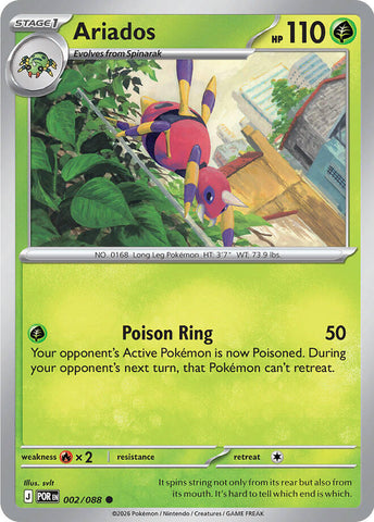 Ariados (002/088) [Mega Evolution: Perfect Order] - The Mythic Store | 24h Order Processing
