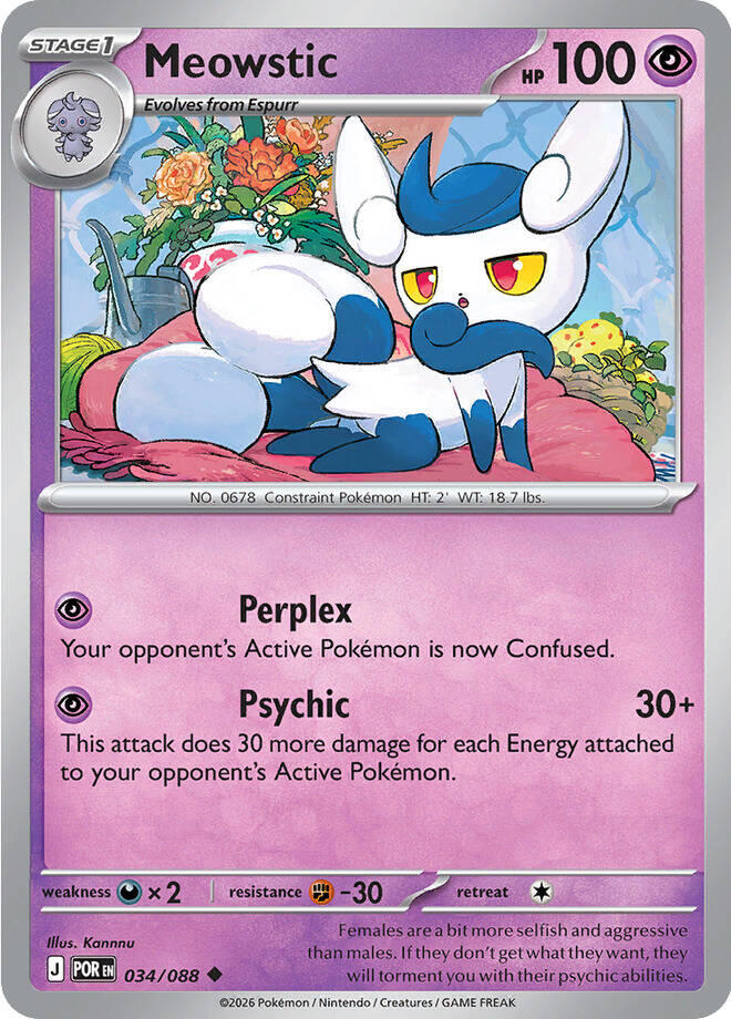 Meowstic (034/088) [Mega Evolution: Perfect Order] - The Mythic Store | 24h Order Processing