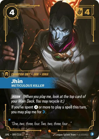 Jhin - Meticulous Killer (089/219) [Unleashed] - The Mythic Store | 24h Order Processing