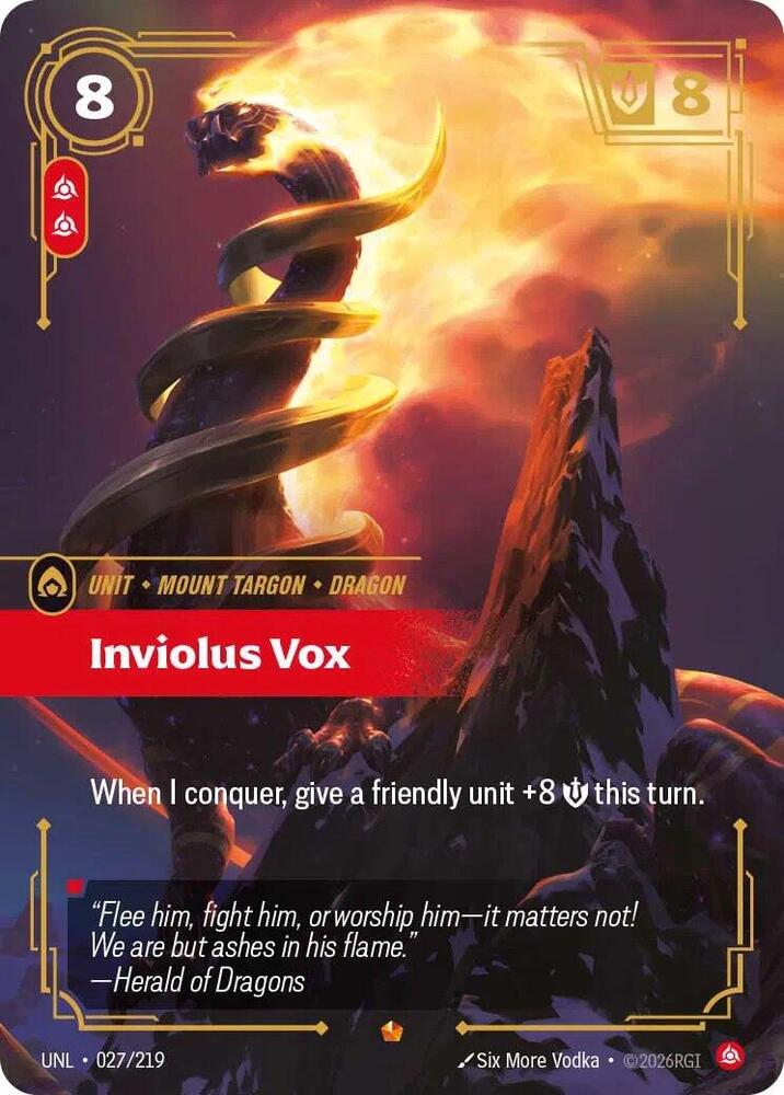 Inviolus Vox (027/219) [Unleashed] - The Mythic Store | 24h Order Processing