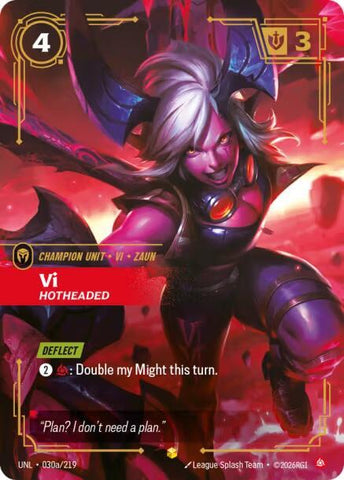 Vi - Hotheaded (Alternate Art) (030a/219) [Unleashed] - The Mythic Store | 24h Order Processing