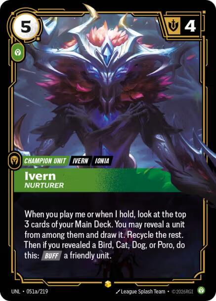 Ivern - Nurturer (Alternate Art) (051a/219) [Unleashed] - The Mythic Store | 24h Order Processing