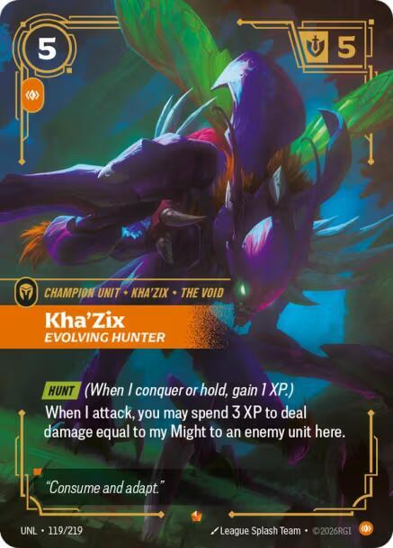 Kha'Zix - Evolving Hunter (119/219) [Unleashed] - The Mythic Store | 24h Order Processing