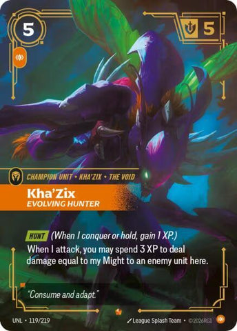 Kha'Zix - Evolving Hunter (119/219) [Unleashed] - The Mythic Store | 24h Order Processing