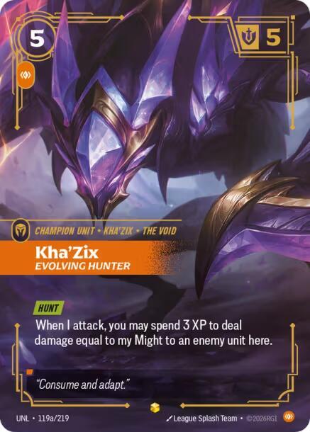 Kha'Zix - Evolving Hunter (Alternate Art) (119a/219) [Unleashed] - The Mythic Store | 24h Order Processing