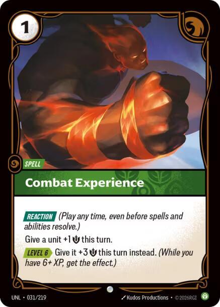 Combat Experience (031/219) [Unleashed] - The Mythic Store | 24h Order Processing