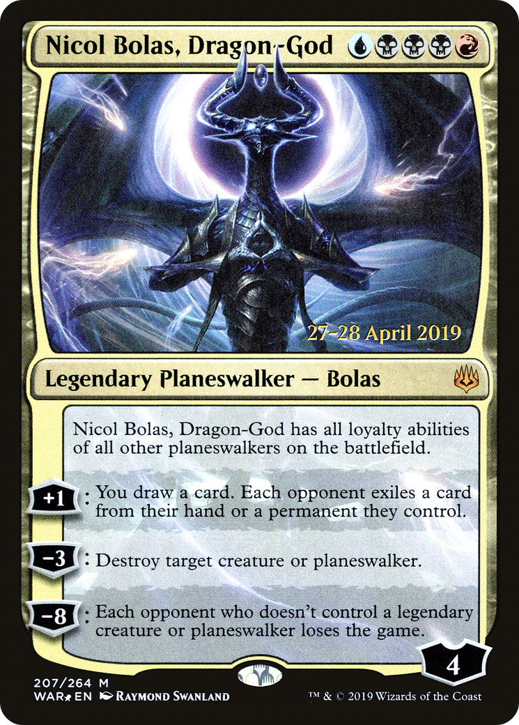 Nicol Bolas, Dragon-God [War of the Spark Prerelease Promos] - The Mythic Store | 24h Order Processing