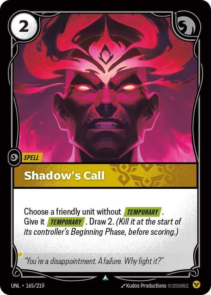 Shadow's Call (165/219) [Unleashed] - The Mythic Store | 24h Order Processing