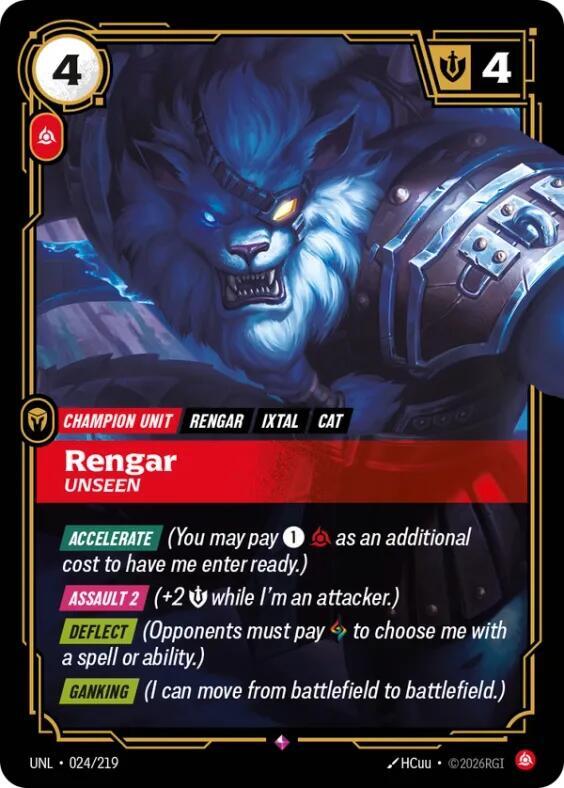 Rengar - Unseen (024/219) [Unleashed] - The Mythic Store | 24h Order Processing