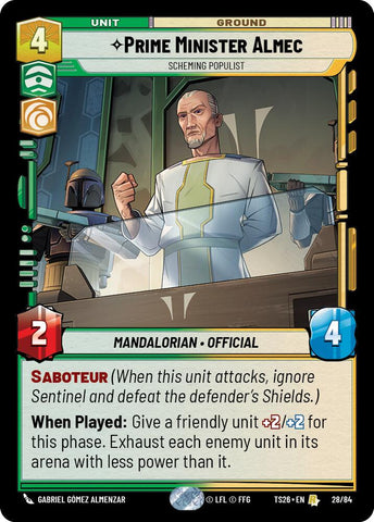 Prime Minister Almec - Scheming Populist (28/84) (28/84) [Twin Suns] - The Mythic Store | 24h Order Processing