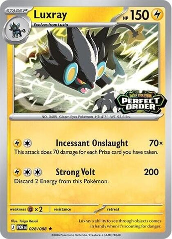 Luxray (028/088) (Perfect Order Stamped) [Miscellaneous Cards] - The Mythic Store | 24h Order Processing