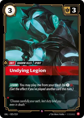 Undying Legion (025/219) [Unleashed] - The Mythic Store | 24h Order Processing