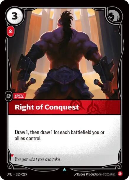 Right of Conquest (015/219) [Unleashed] - The Mythic Store | 24h Order Processing