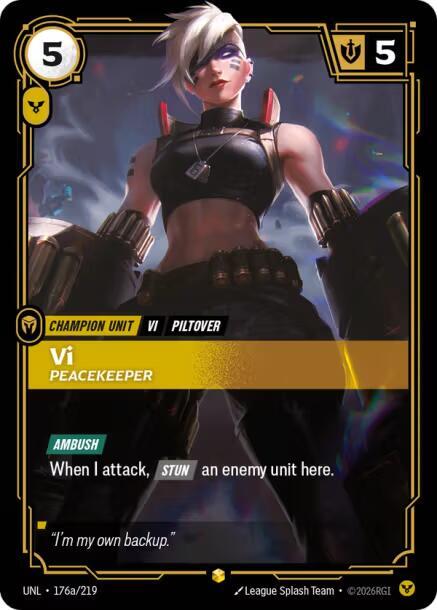Vi - Peacekeeper (Alternate Art) (176a/219) [Unleashed] - The Mythic Store | 24h Order Processing