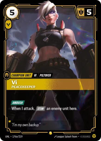 Vi - Peacekeeper (Alternate Art) (176a/219) [Unleashed] - The Mythic Store | 24h Order Processing