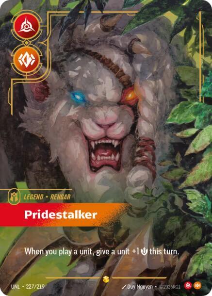 Rengar - Pridestalker (Overnumbered) (227/219) [Unleashed] - The Mythic Store | 24h Order Processing