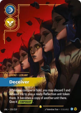 LeBlanc - Deceiver (Overnumbered) (235/219) [Unleashed] - The Mythic Store | 24h Order Processing