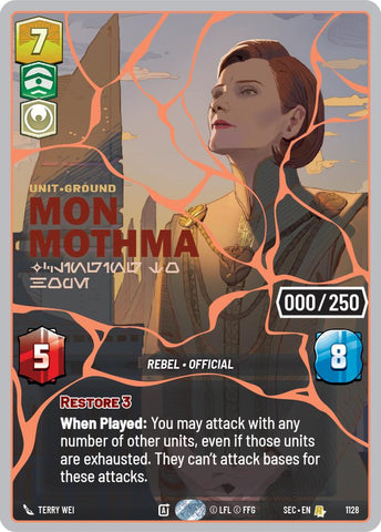 Mon Mothma - Clinging to Hope (1128) (Serialized) (Rose Gold) (1128) [Secrets of Power] - The Mythic Store | 24h Order Processing