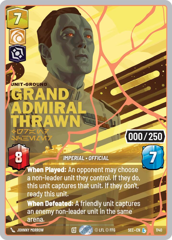 Grand Admiral Thrawn - Grand Schemer (1140) (Serialized) (Rose Gold) (1140) [Secrets of Power] - The Mythic Store | 24h Order Processing