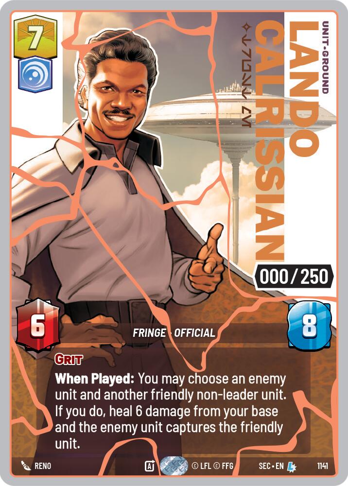 Lando Calrissian - Trust Me (1141) (Serialized) (Rose Gold) (1141) [Secrets of Power] - The Mythic Store | 24h Order Processing