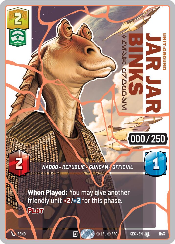 Jar Jar Binks - Mesa Propose (1143) (Serialized) (Rose Gold) (1143) [Secrets of Power] - The Mythic Store | 24h Order Processing