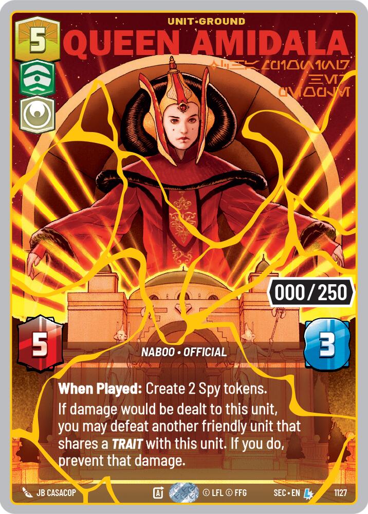 Queen Amidala - Championing Her People (1127) (Serialized) (Gold) (1127) [Secrets of Power] - The Mythic Store | 24h Order Processing