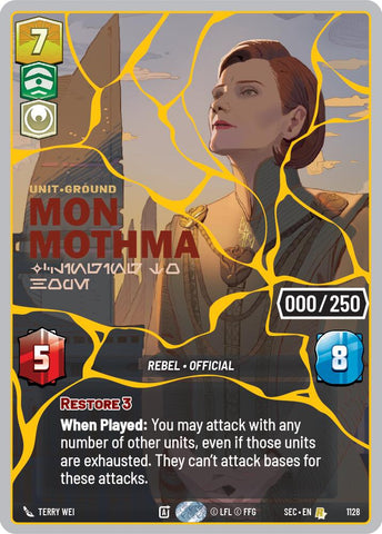 Mon Mothma - Clinging to Hope (1128) (Serialized) (Gold) (1128) [Secrets of Power] - The Mythic Store | 24h Order Processing
