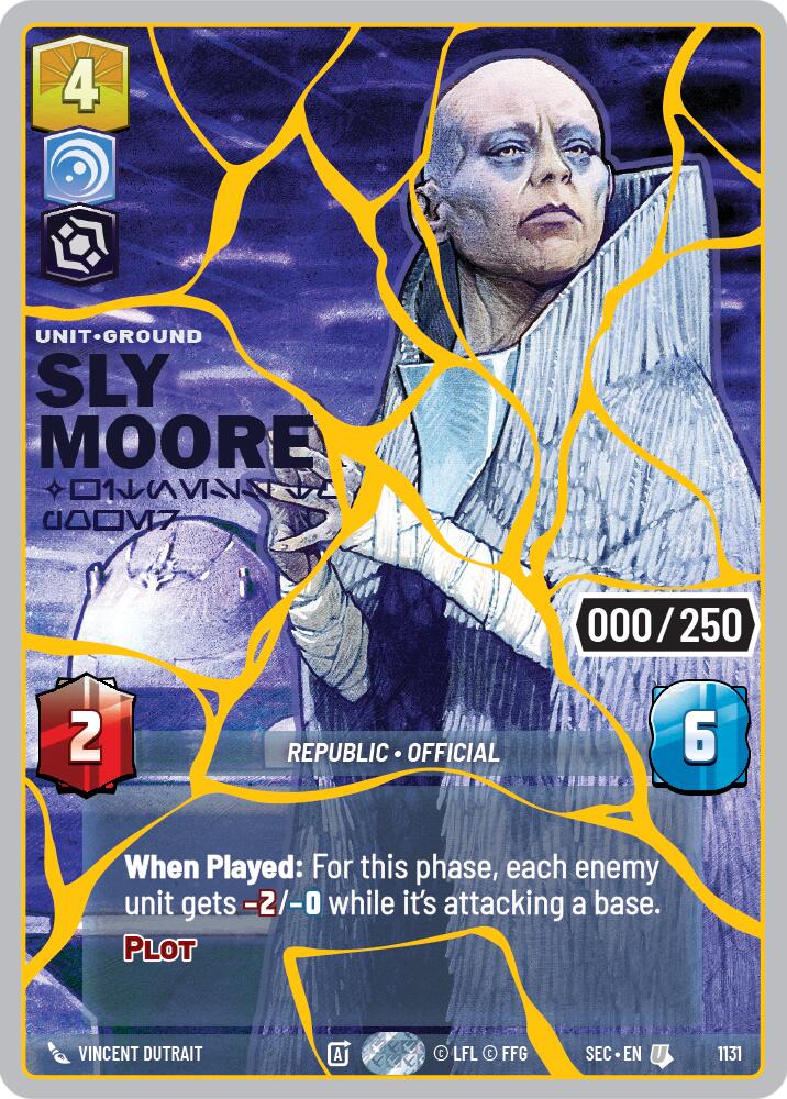 Sly Moore - Witness to Power (1131) (Serialized) (Gold) (1131) [Secrets of Power] - The Mythic Store | 24h Order Processing