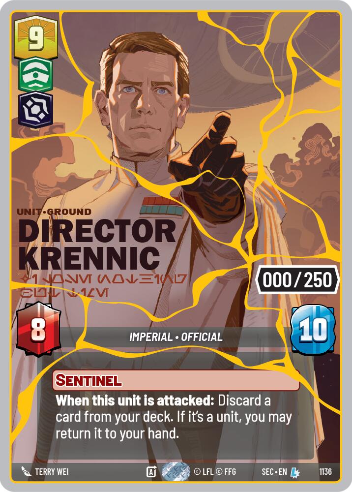 Director Krennic - I Lose Nothing But Time (1136) (Serialized) (Gold) (1136) [Secrets of Power] - The Mythic Store | 24h Order Processing
