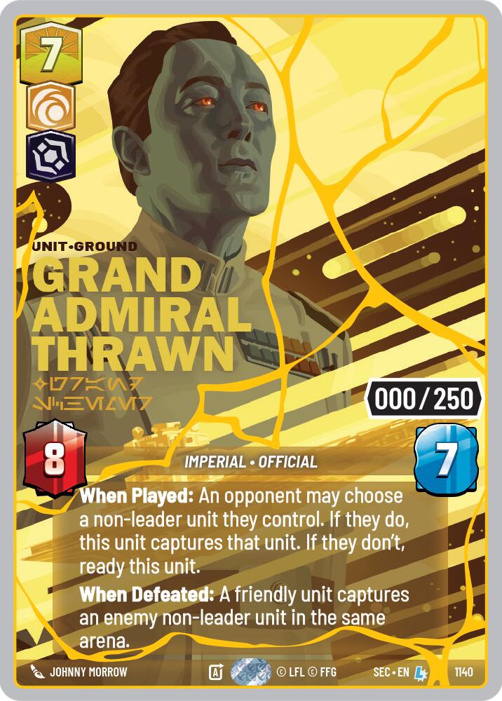 Grand Admiral Thrawn - Grand Schemer (1140) (Serialized) (Gold) (1140) [Secrets of Power] - The Mythic Store | 24h Order Processing